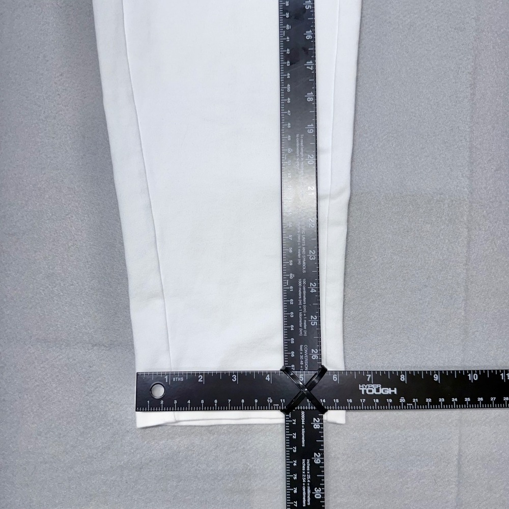 Pure Jill Slim-Leg Cropped Pants Womens XS Petite White Pima Cotton Stretch - Picture 7 of 12